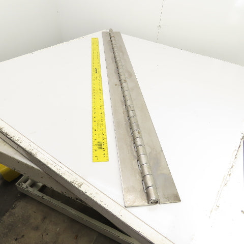Super Heavy Duty Solid Steel 6" Open x 60" L Continuous Piano Hinge 1/4" Thick