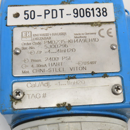 Endress + Hauser PMD235-KH4A9EH1D Differential Pressure Transmitter 2400PSI