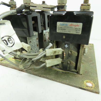 Curtis CP395-1 24V Forklift Stacker Contactor Control Panel W/Fuse Holder