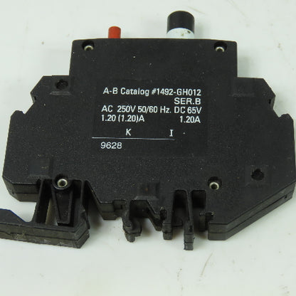 Allen Bradley 1492-GH012 Ser B 1.20A Circuit Breaker 250VAC 65VDC Lot Of 4