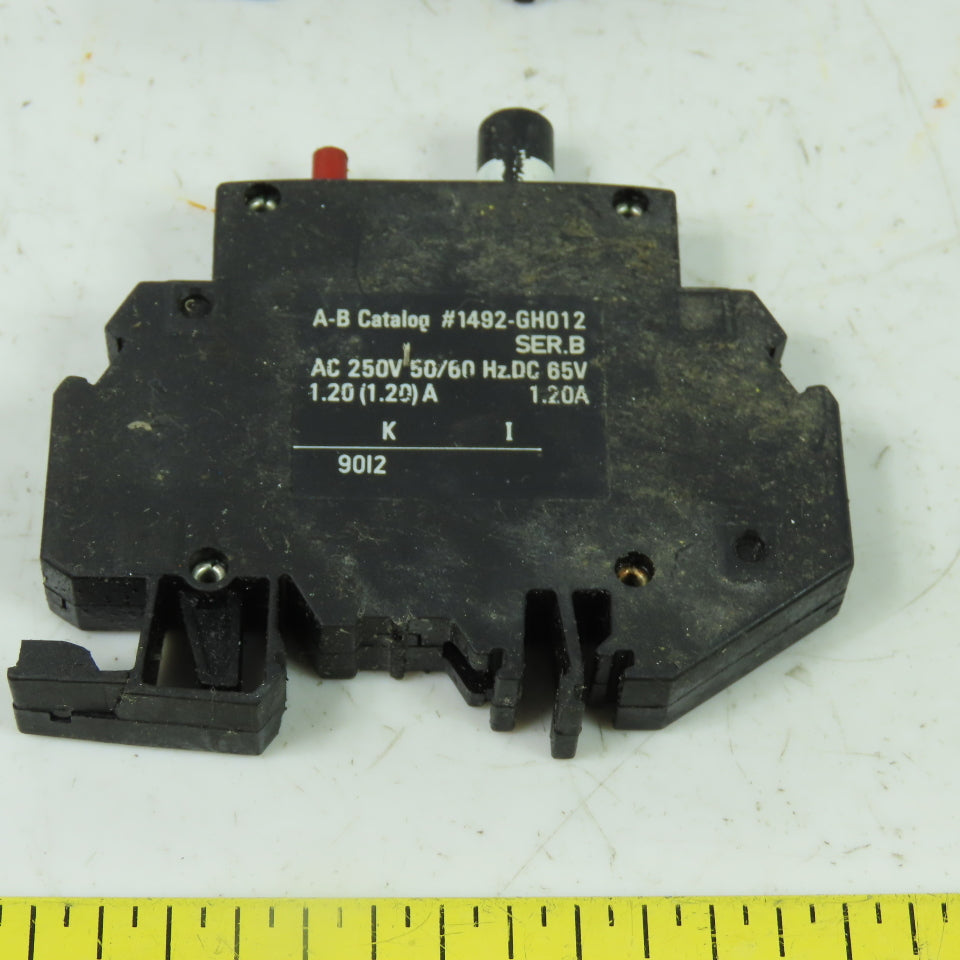 Allen Bradley 1492-GH012 Ser B 1.20A Circuit Breaker 250VAC 65VDC Lot Of 4