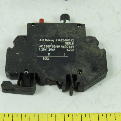 Allen Bradley 1492-GH012 Ser B 1.20A Circuit Breaker 250VAC 65VDC Lot Of 4