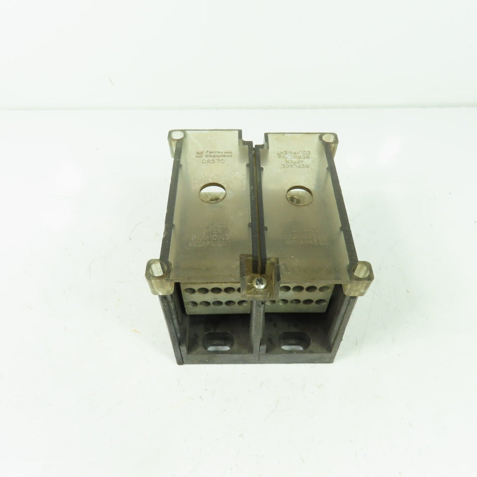 Ferraz Shawmut 66592 2/0-#14 x 10 Way #6-#14 2-Pole Power Distribution Block