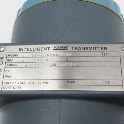 Foxboro 823DP-D3K1NM2-AM Electronic Intelligent Transmitter MWP 3000PSI 12-42VDC