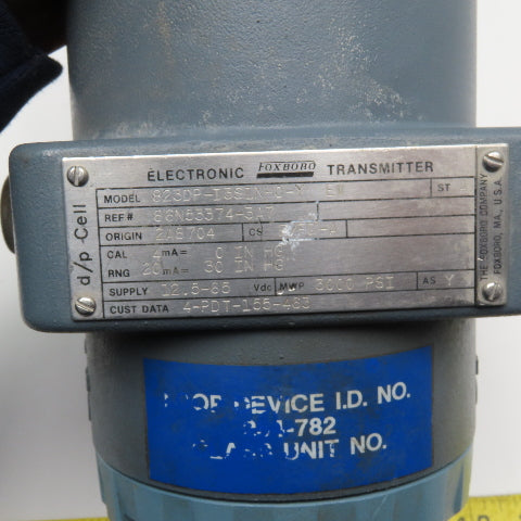 Foxboro 823DP-I3S1NH0-Y Electronic Transmitter & Manifold MWP 3000PSI 12.5-42VDC