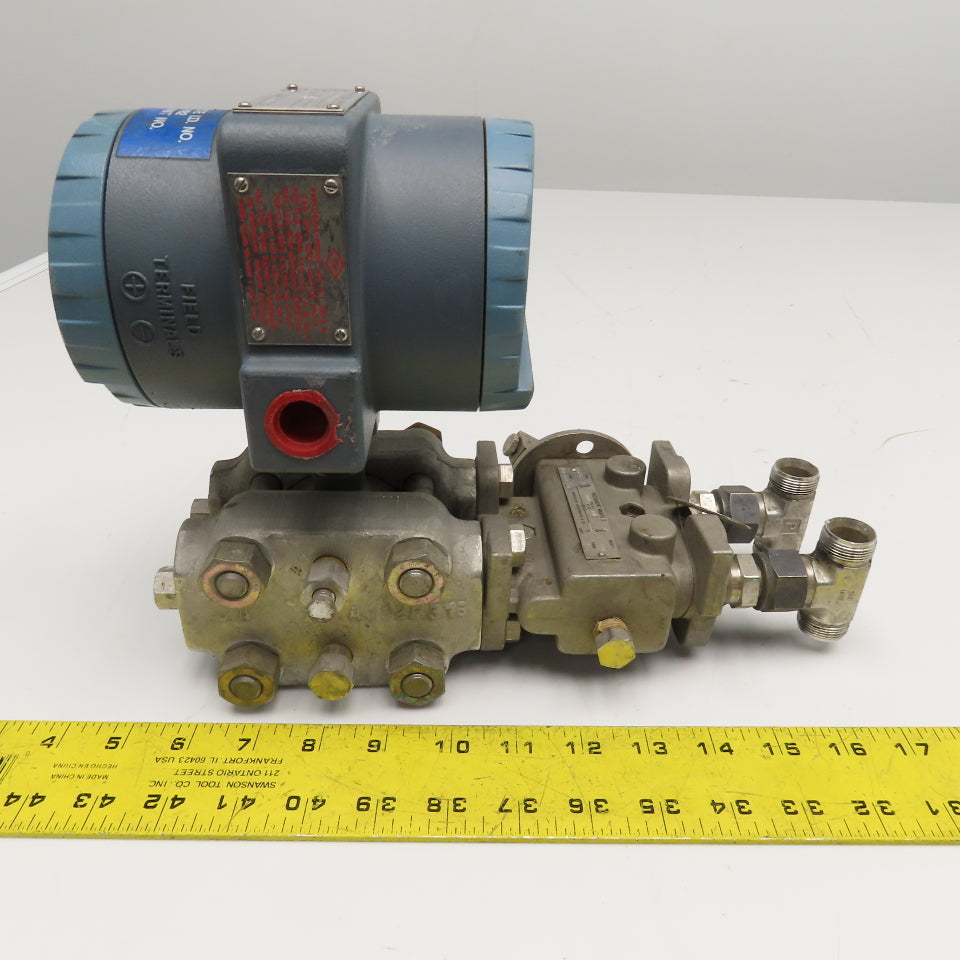 Foxboro 823DP-I3S1NH0-Y Electronic Transmitter & Manifold MWP 3000PSI 12.5-42VDC