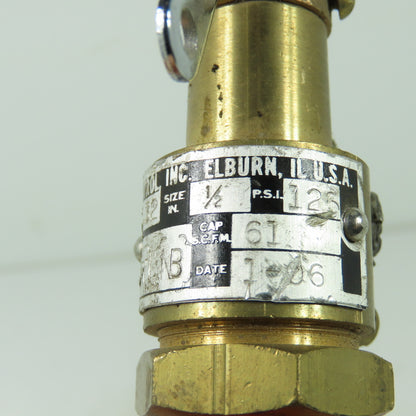 Aquatrol No. 132 Safety Relief Valve 1/" 125PSI 61SCFM