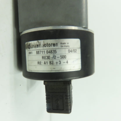Dunkermotoren BG63 Gear Motor 24V 3300RPM W/ PLG50 64:1 / RE30-2-500