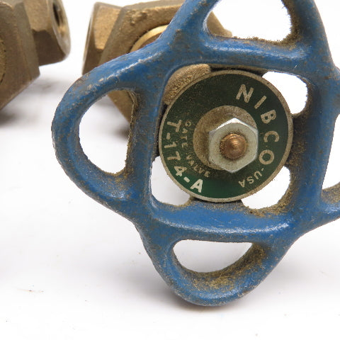 Nibco T-174-A 1/4" Bronze Gate Valve 600 WOG NOS Lot Of 2