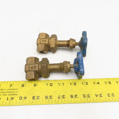 Nibco T-174-A 1/4" Bronze Gate Valve 600 WOG NOS Lot Of 2