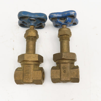 Nibco T-174-A 1/4" Bronze Gate Valve 600 WOG NOS Lot Of 2