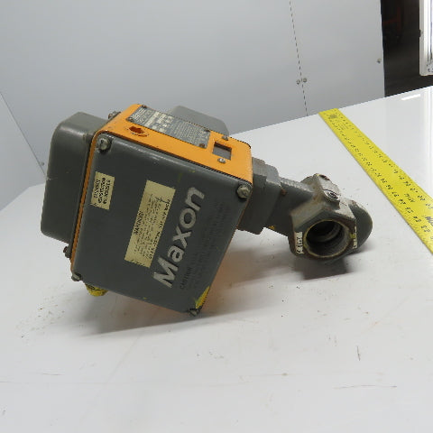 Maxon 5000 1 1-1/2" Pneumatic Gas Shut-Off Valve 70PSIG 120V