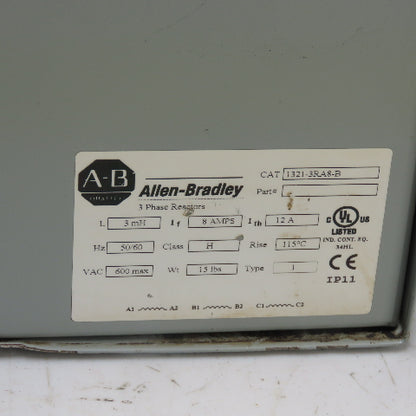 Allen Bradley 1321-3RA8-B 3-Phase Line Reactor 600V 3mH Class H