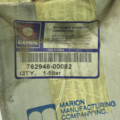 Goss 762948-00082 Model TF45EA-20-G Filter 1-1/4" NPT