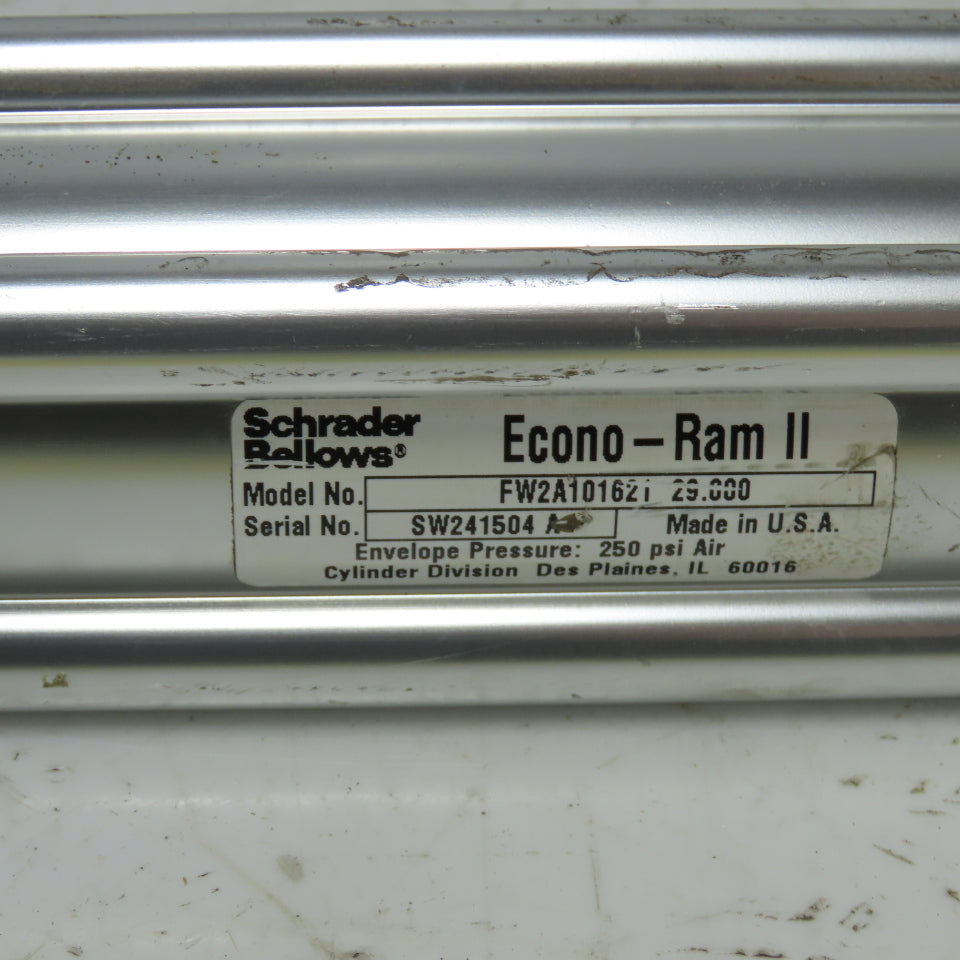 Schrader Bellows FW2A10621 29.000 Double Acting Pneumatic Cylinder 29" Stroke