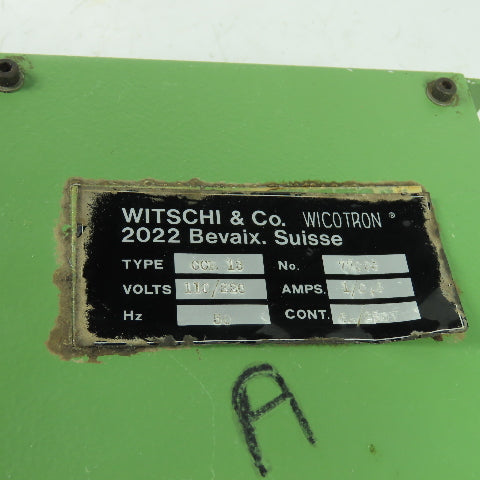 Witschi & Co CCE 13 Wicotron 77095 110/220V 50Hz 1/0.6A 6A/250V Cont.