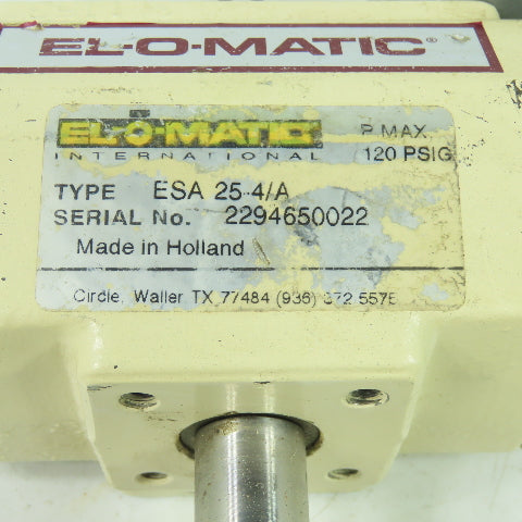 El-O-Matic ESA 254/A Pneumatic Valve Actuator 120PSIG