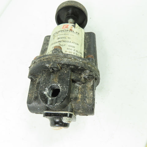 Fairchild 10132 Model 10 Pressure Regulator 500PSI Max .5-30PSI Range