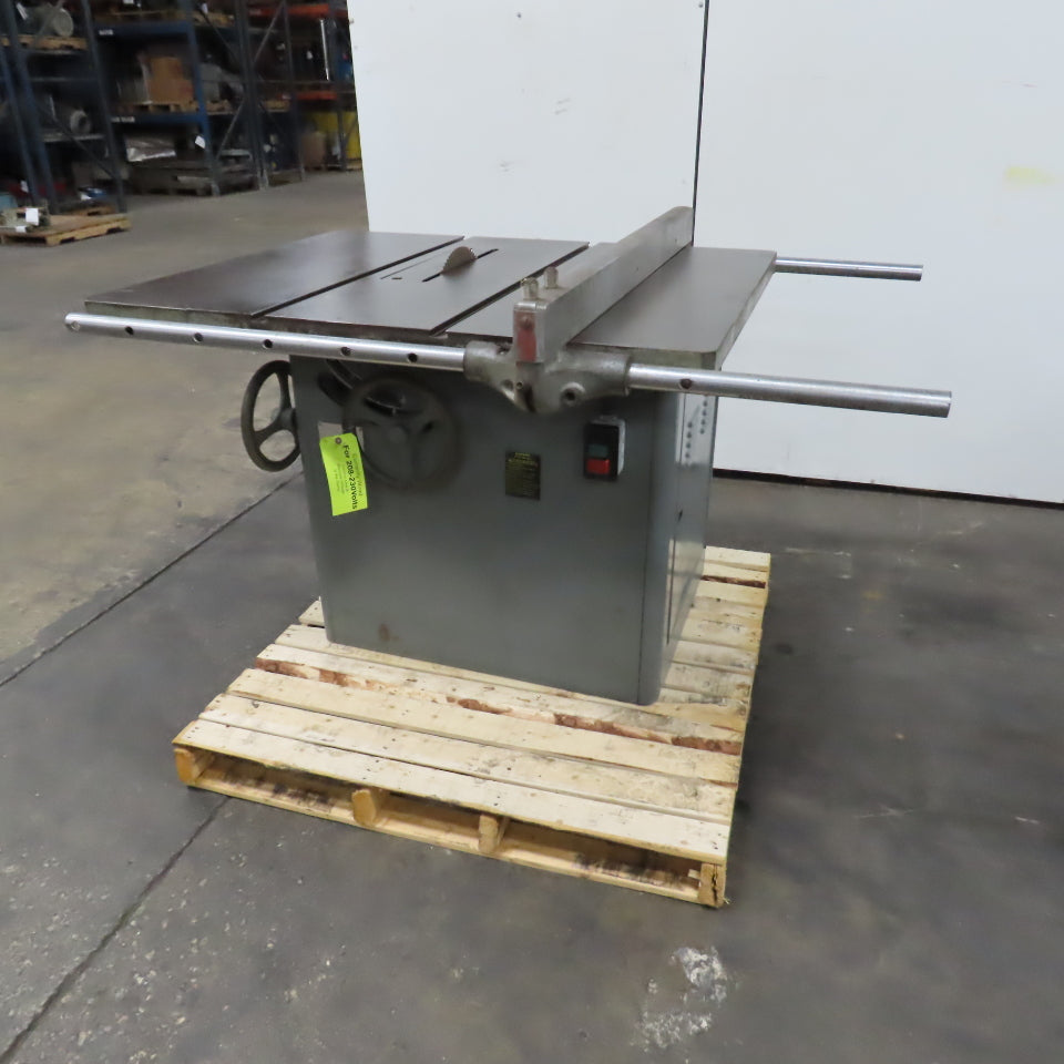 Rockwell 34-395 12-14 Tilting Arbor 7.5HP Table Saw W/Fence 208V 3PH Tested