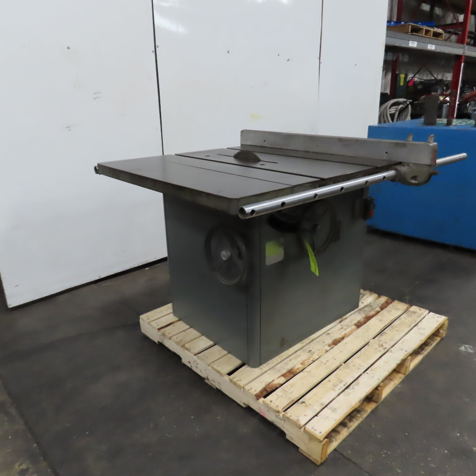 Rockwell 34-395 12-14 Tilting Arbor 7.5HP Table Saw W/Fence 208V 3PH Tested