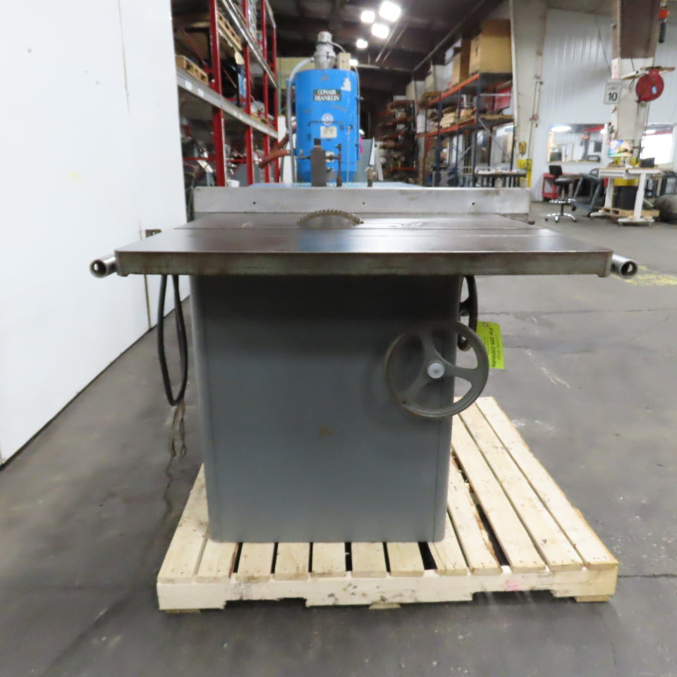 Rockwell 34-395 12-14 Tilting Arbor 7.5HP Table Saw W/Fence 208V 3PH Tested