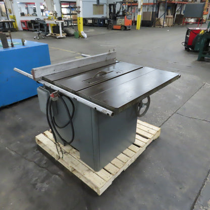 Rockwell 34-395 12-14 Tilting Arbor 7.5HP Table Saw W/Fence 208V 3PH Tested