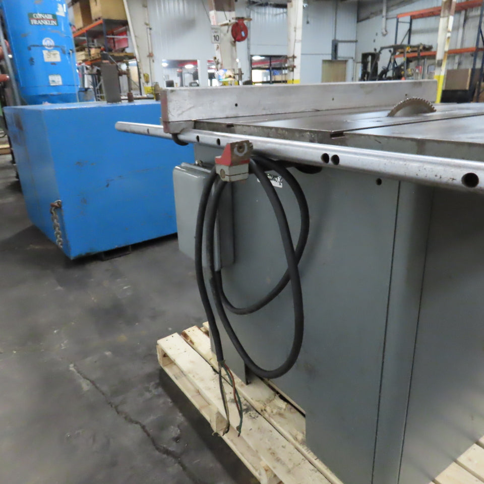Rockwell 34-395 12-14 Tilting Arbor 7.5HP Table Saw W/Fence 208V 3PH Tested
