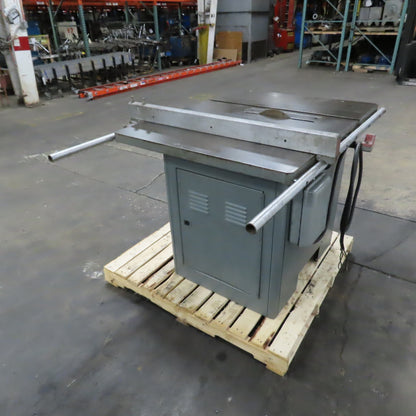 Rockwell 34-395 12-14 Tilting Arbor 7.5HP Table Saw W/Fence 208V 3PH Tested