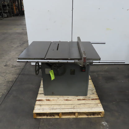 Rockwell 34-395 12-14 Tilting Arbor 7.5HP Table Saw W/Fence 208V 3PH Tested