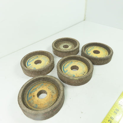 Norton 53A60-J8VH 4.500" x 2-1/4" x 1.000" Grinding Wheel 5090RPM Lot Of 5
