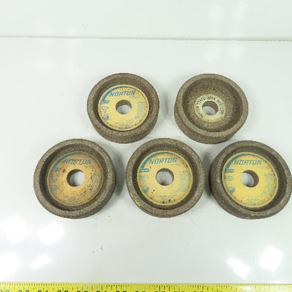 Norton 53A60-J8VH 4.500" x 2-1/4" x 1.000" Grinding Wheel 5090RPM Lot Of 5