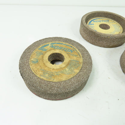 Norton 53A60-J8VH 4.500" x 2-1/4" x 1.000" Grinding Wheel 5090RPM Lot Of 5