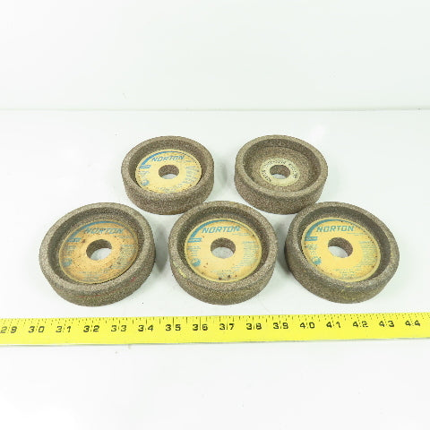 Norton 53A60-J8VH 4.500" x 2-1/4" x 1.000" Grinding Wheel 5090RPM Lot Of 5