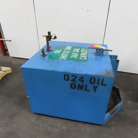 360 Gallon Single Wall Oil Fluid Shuttle Storage Reservoir Tank W/Fork Pockets