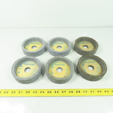 Norton 53A60-J8VH 4.500" x 1-1/4" x 1.000" Grinding Wheel 5095RPM Lot Of 6
