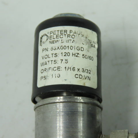 MKS 153-0016K-120V/50-60 Pneumatic Solenoid Valve SS 5/8" ID Ports 120V