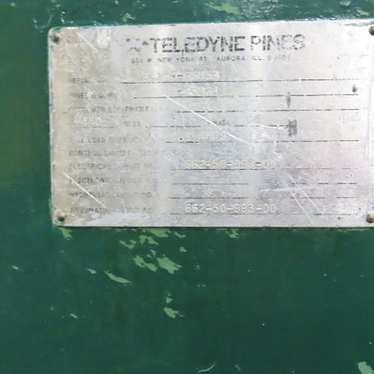 Teledyne Pines M-24509 1.5" Tube End Finishing Machine 230/460V 3PH Tested