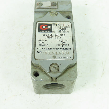 Cutler-Hammer 10316H1630A Type L Limit Switch 600VAC