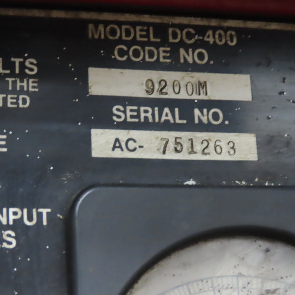 Lincoln DC-400 36VDC Arc Stick Welder 400A 230/460V 3PH 94' Whip & Wheel Package