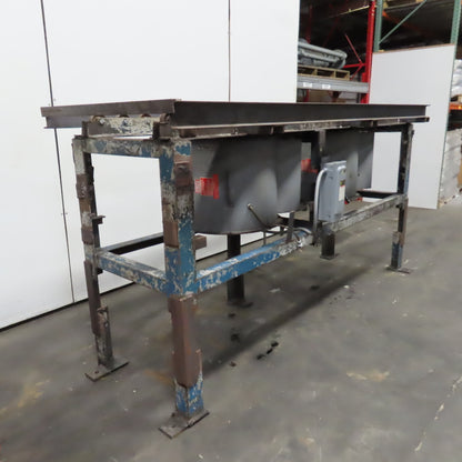 Custom 22.5" Wide Gravity Roller Conveyor Cooler/ Dryer Dual Fan 1HP 3PH 230/460