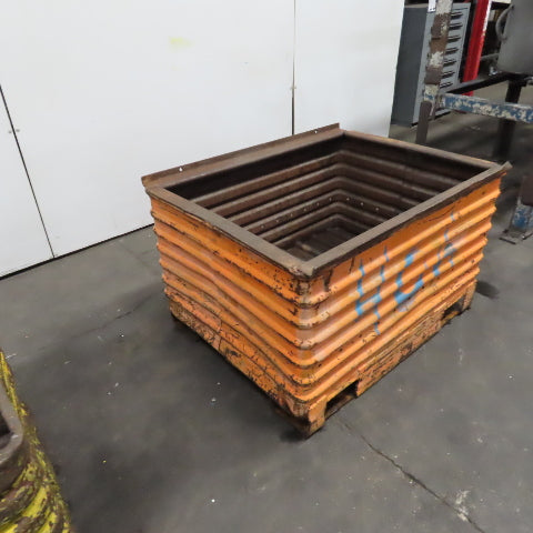 42" x 32" x 22" Deep Heavy Duty Corrugated Steel Stackable Storage Tote Box