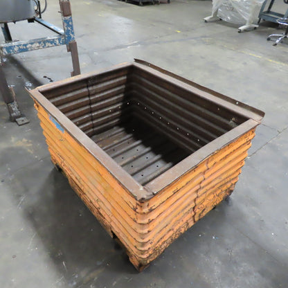 42" x 32" x 22" Deep Heavy Duty Corrugated Steel Stackable Storage Tote Box