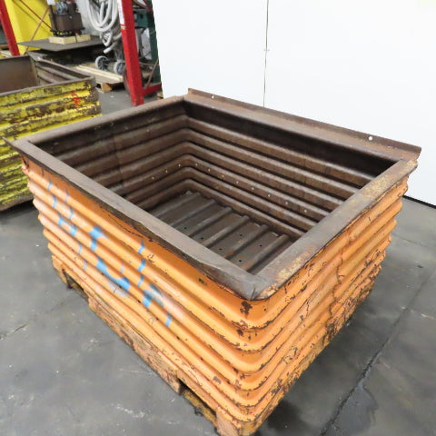 42" x 32" x 22" Deep Heavy Duty Corrugated Steel Stackable Storage Tote Box