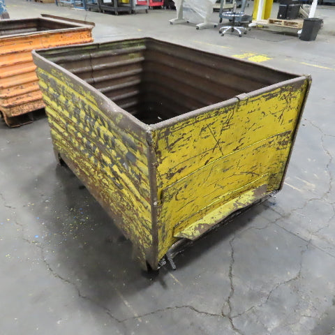 48" x 32" x 28" Deep Heavy Duty Corrugated Steel Storage Tote Box