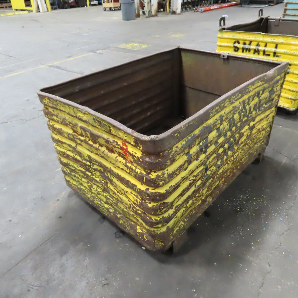 48" x 32" x 28" Deep Heavy Duty Corrugated Steel Storage Tote Box