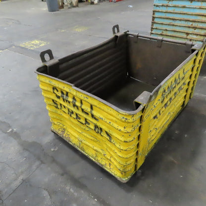 52" x 38" x 30" Deep Heavy Duty Stackable Corrugated Steel Storage Tote Box