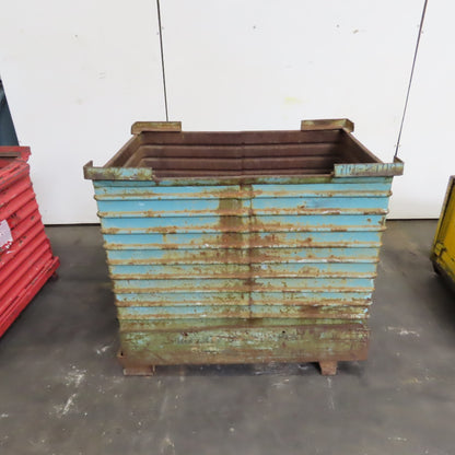 48" x 34" x 44" Deep Heavy Duty Stackable Corrugated Steel Storage Tote Box