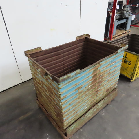 48" x 34" x 44" Deep Heavy Duty Stackable Corrugated Steel Storage Tote Box