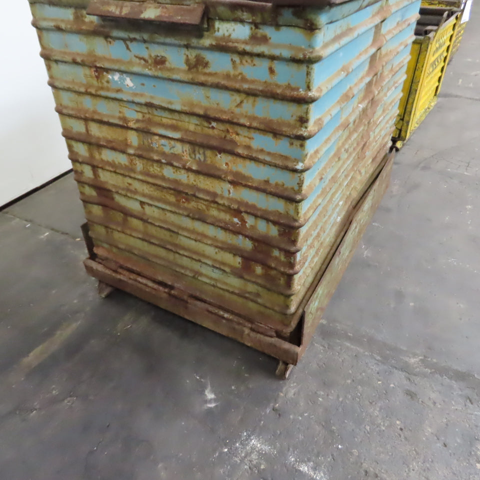 48" x 34" x 44" Deep Heavy Duty Stackable Corrugated Steel Storage Tote Box