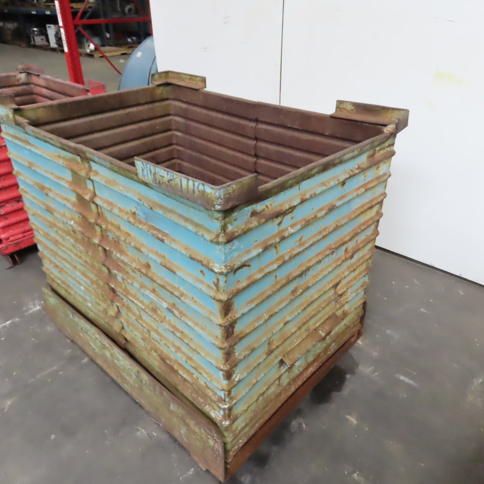 48" x 34" x 44" Deep Heavy Duty Stackable Corrugated Steel Storage Tote Box